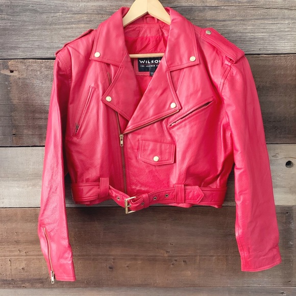 wilson leather red jacket